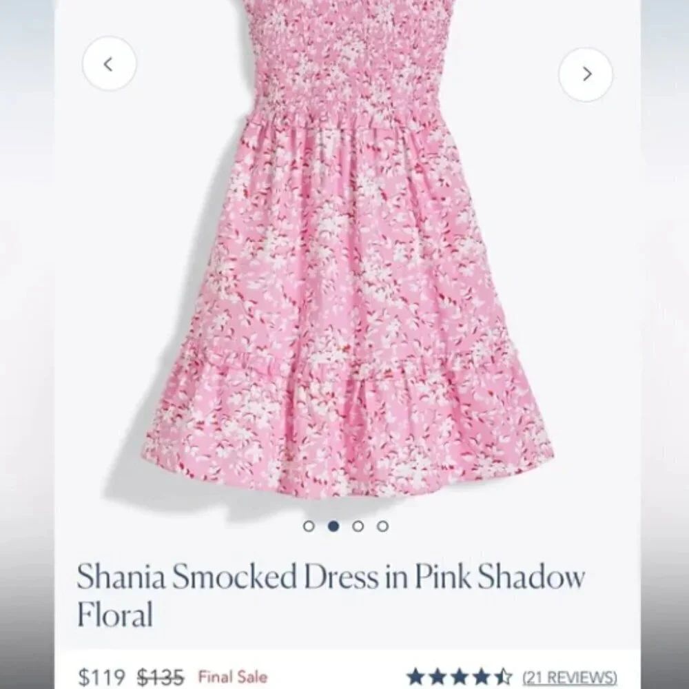 Draper James Shania Smocked Dress in Pink Shadow Floral